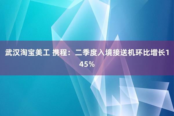 武汉淘宝美工 携程：二季度入境接送机环比增长145%